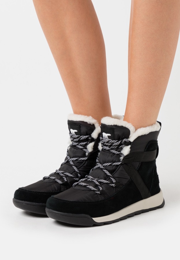 Czarne Sorel Polska Whitney Ii Flurry Buty Zimowe