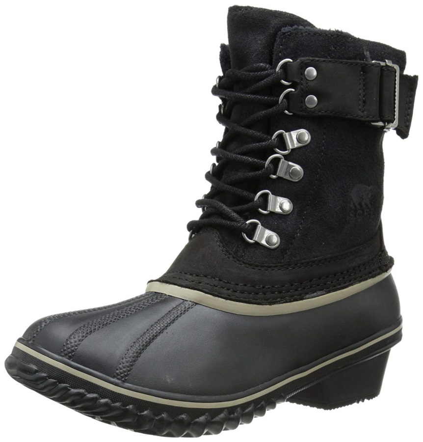 Buty Do łydki Damskie Czarne Srebrne Szałwia Sorel Polska