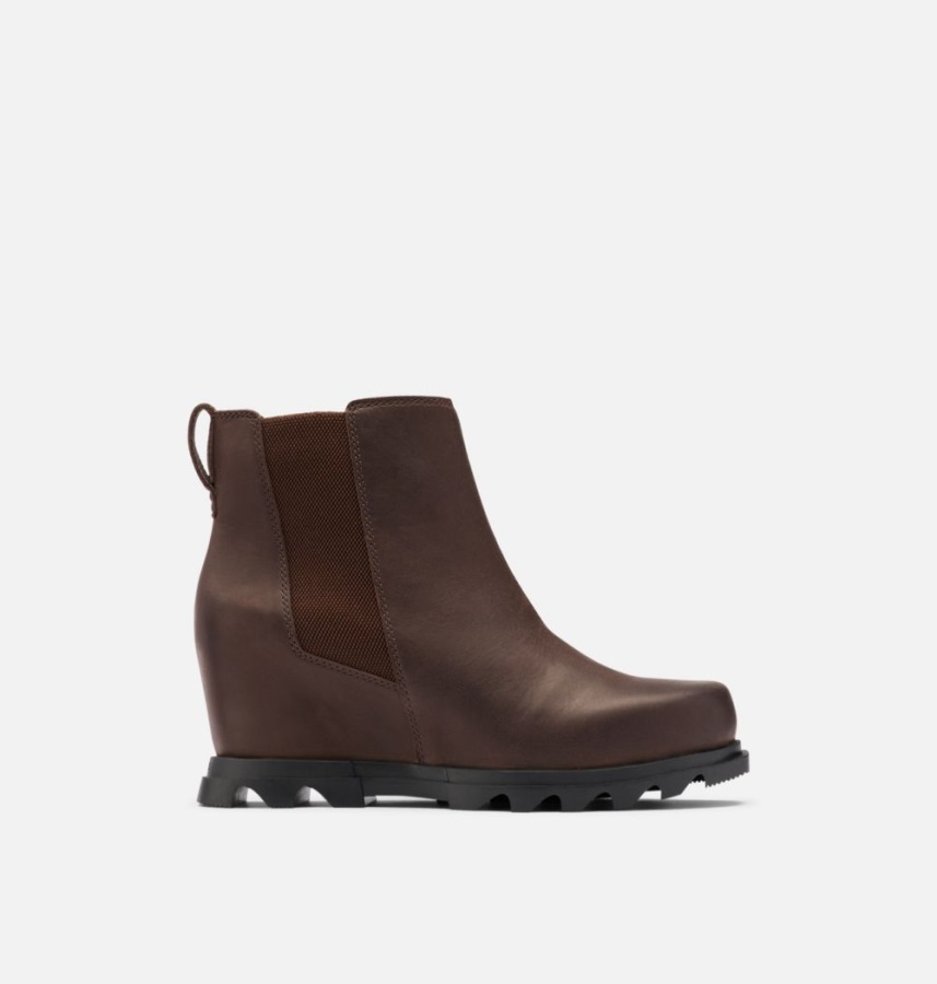 Poczerniała Brązowo-czarna Damska Joan Of Arctic Wedge Iii Chelsea Bootie Sorel Polska