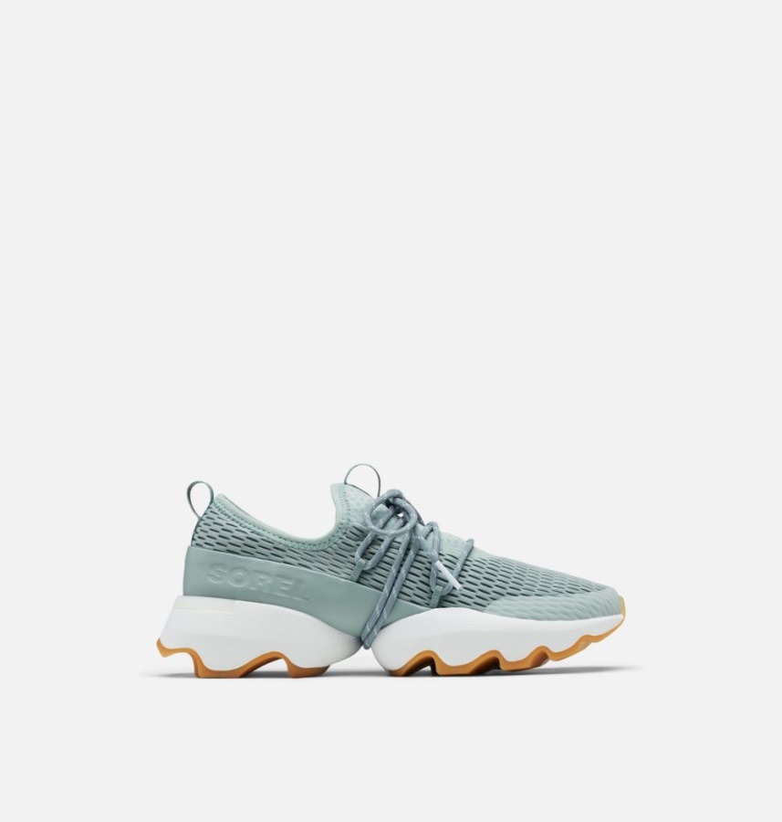 Kruszone Niebiesko-białe Damskie Sneakersy Kinetyczne Z Koronką Sorel Polska