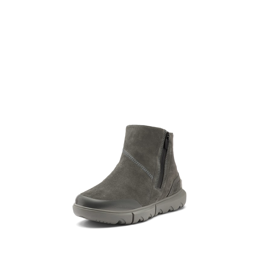 Szare Sorel Polska Damskie Buty Explorer Ii Wodoodporne Skórzane Buty Zimowe