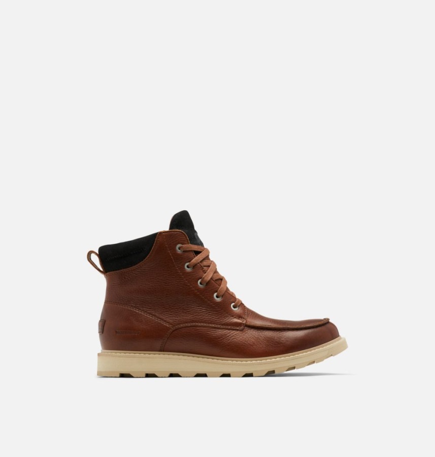 Męskie Botki Madson II Moc Toe Sorel Polska Gaucho Tan-Oatmeal