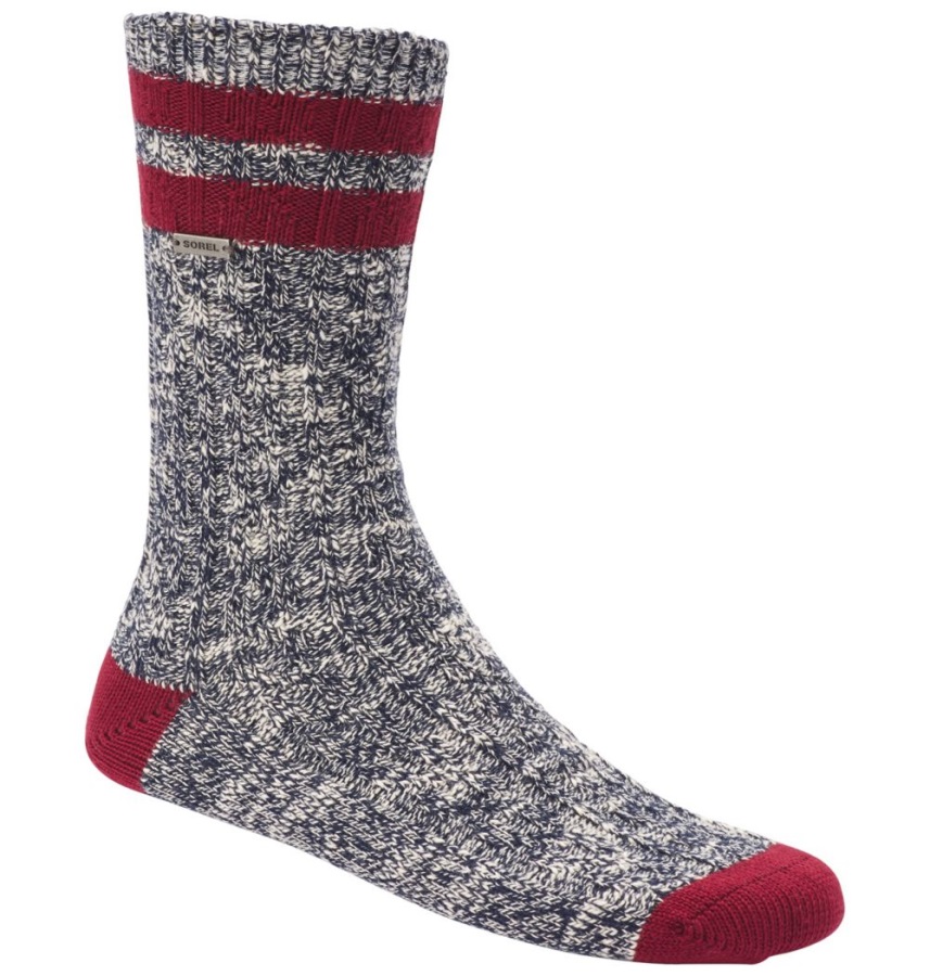 Granatowa Damska Bawełna Varsity Stripe Crew Sorel Polska