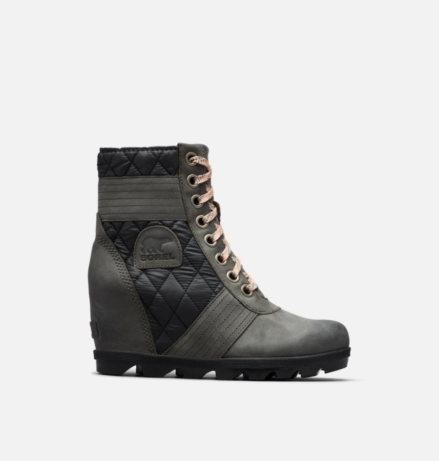 Sorel Polska Dark Slate Damskie Buty Na Koturnie Lexie