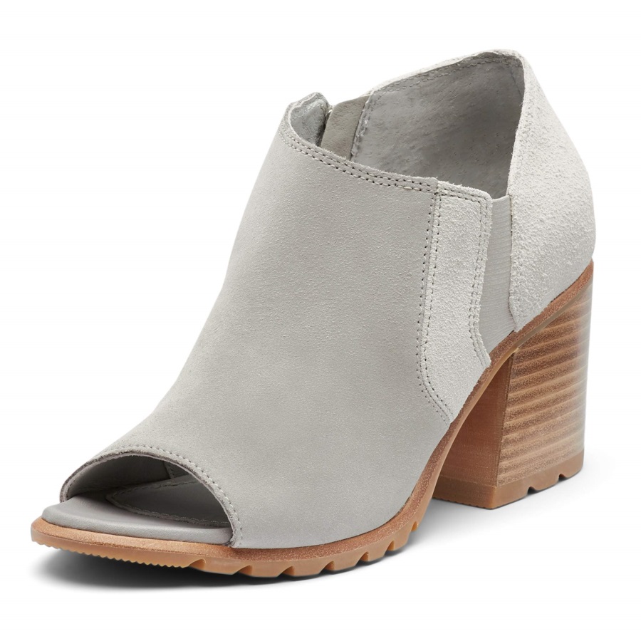 Sorel Polska Gołębica Botki Damskie Nadia Skórzane Botki Z Odkrytymi Palcami Z Blokadą