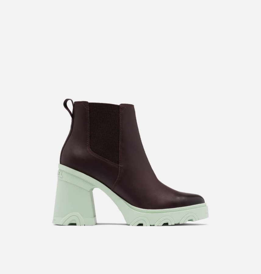 Sorel Polska Nowe Botki Damskie Brex Heel Cinder-sea Sprite Chelsea