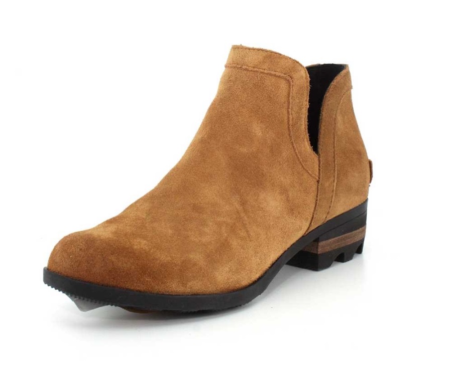 Sorel Polska Botki Damskie Lolla Cut Out Bootie Camel Brown Black