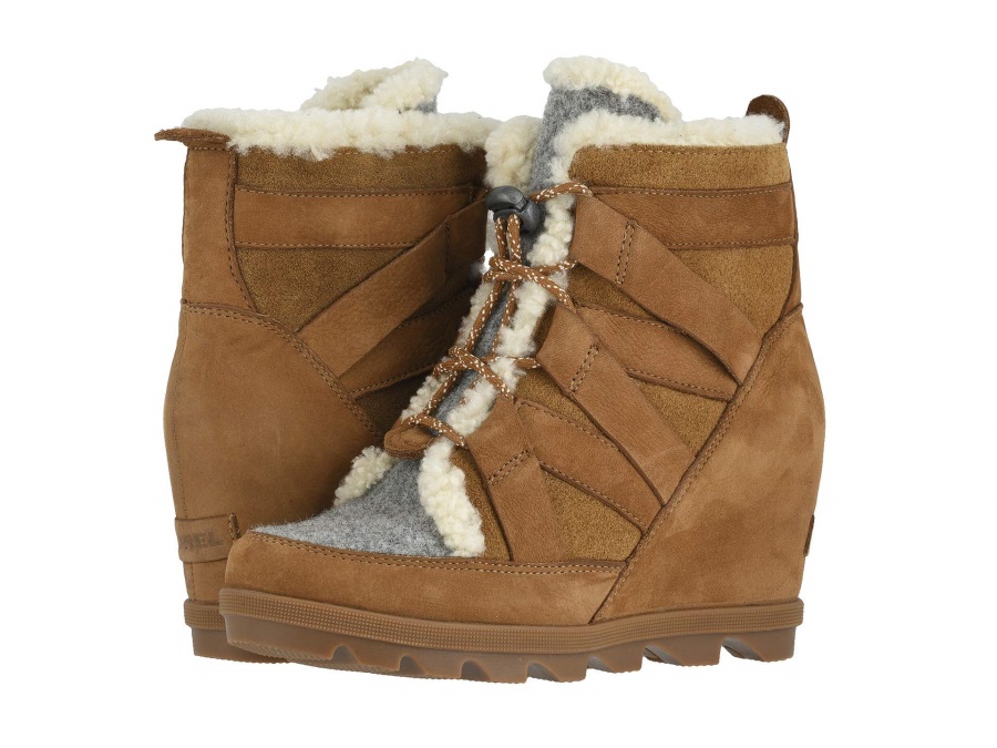 Sorel Polska Damskie Buty Na Koturnie Joan Of Arctic Ii Wygodne Buty Do Chodzenia Camel Brown