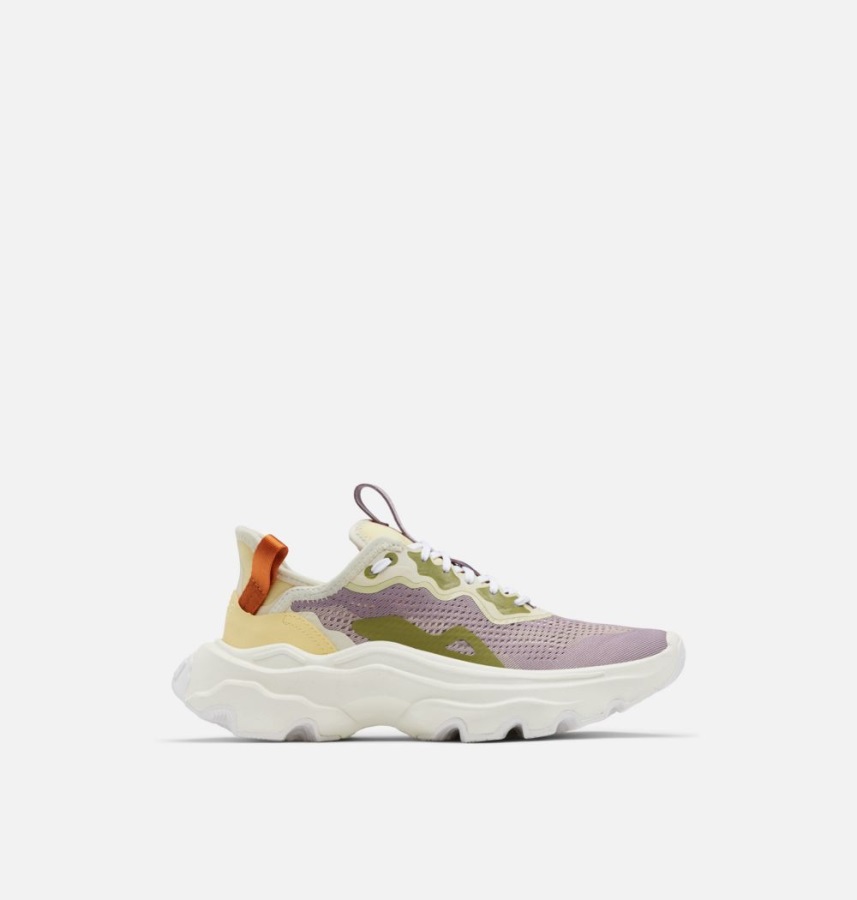 Sorel Polska Damskie Kinetyczne Breakthru Day Lace Sneaker łupkowe Fioletowo-spokojne żółte