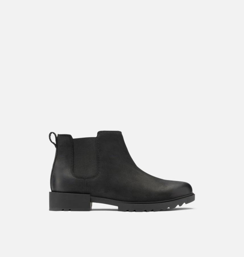 Damskie Emelie Ii Chelsea Bootie Black-sea Salt Sorel Polska