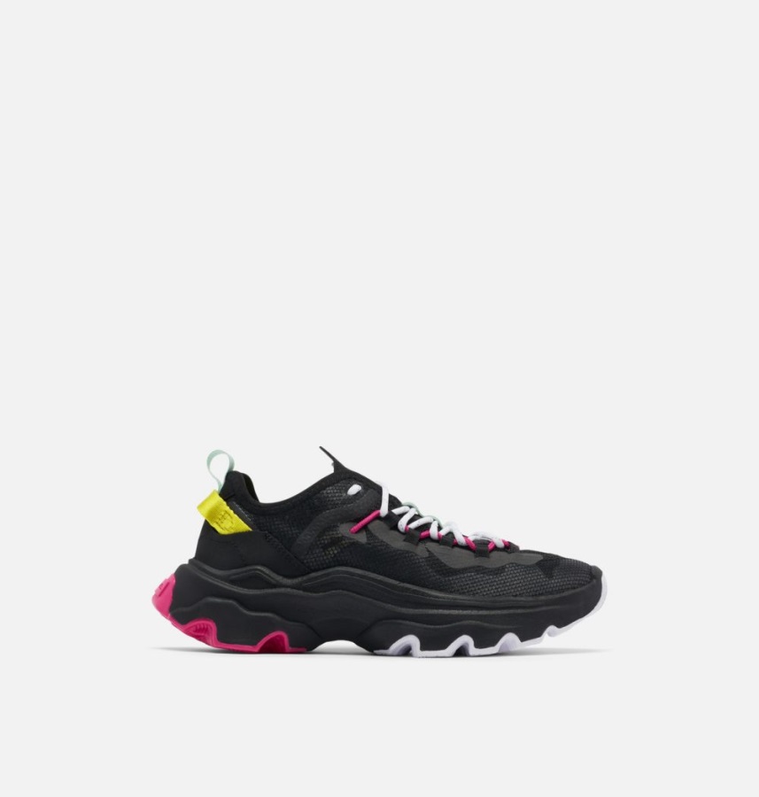 Damskie Sznurowane Sneakersy Kinetic Breakthru Tech Sorel Polska Czarno-chromowane Szare