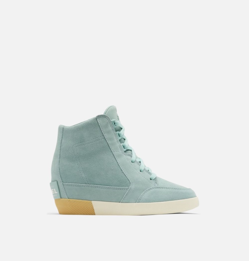 Damskie Kozaki Na Koturnie Tłuczone Niebiesko-kredowe Sorel Polska