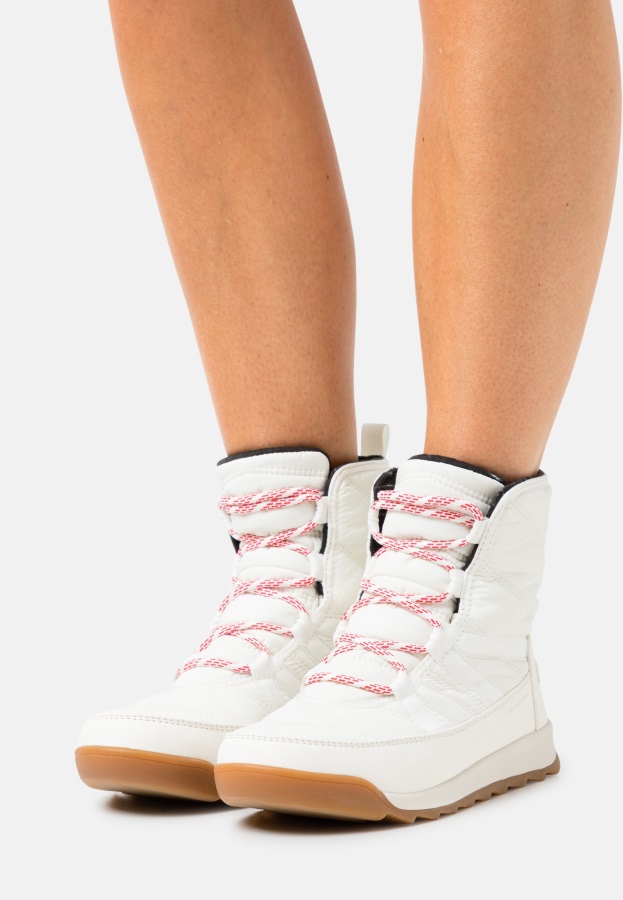Blanc/fawn Whitney Krótkie Koronkowe Buty Zimowe Sorel Polska